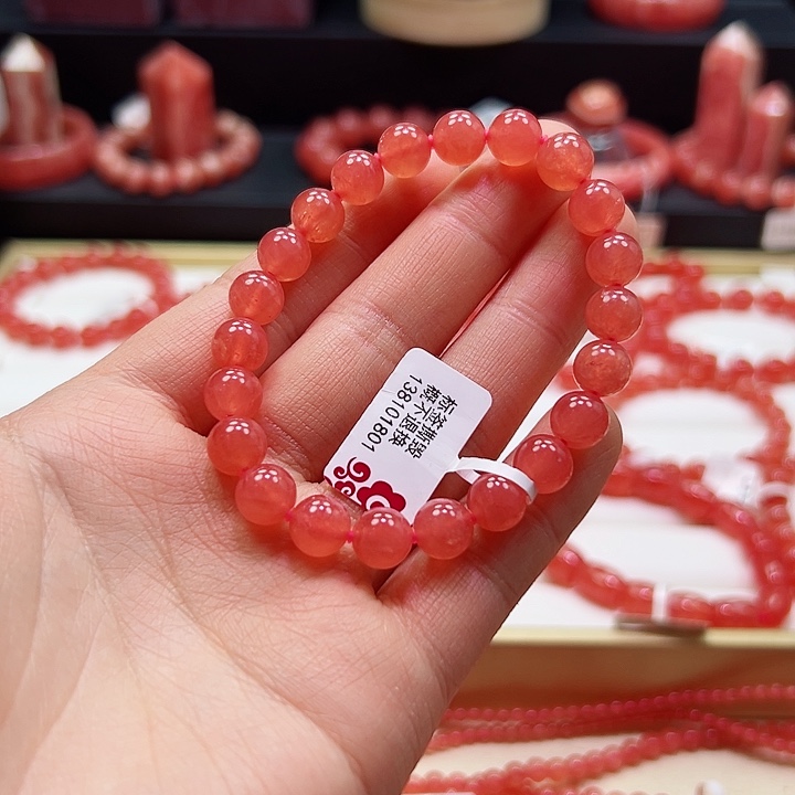 菱锰矿（红纹石）手串未镶嵌