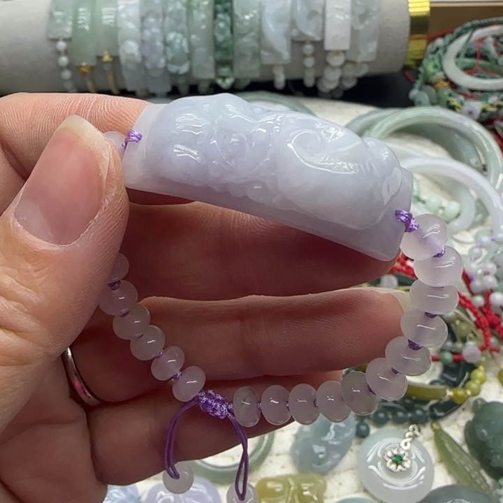 翡翠未镶嵌手链手牌