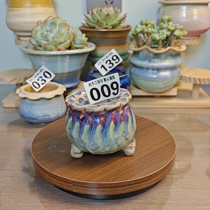 红陶景德镇手工陶瓷盆 口5.5