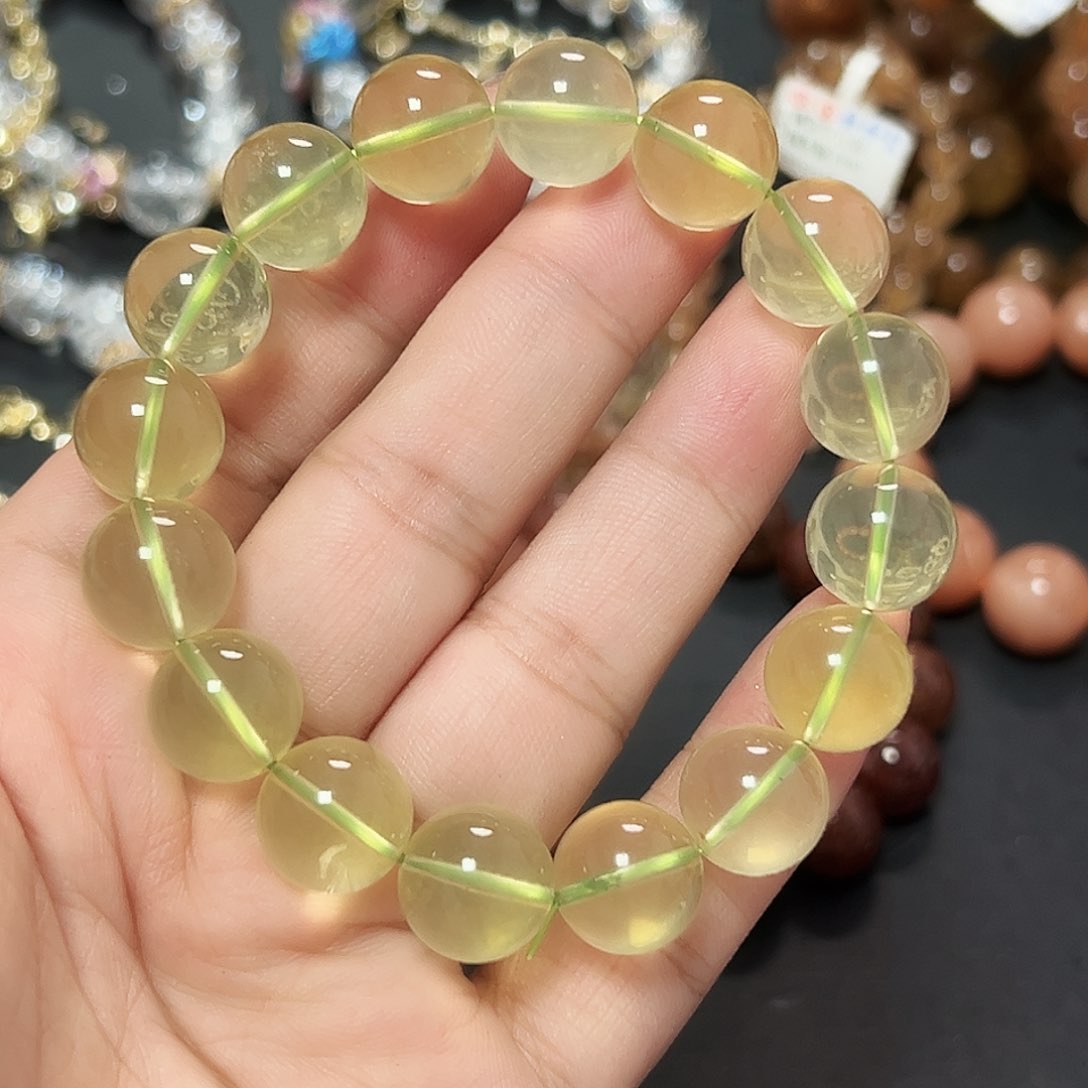 未镶嵌手链水晶13毫米黄水晶82号