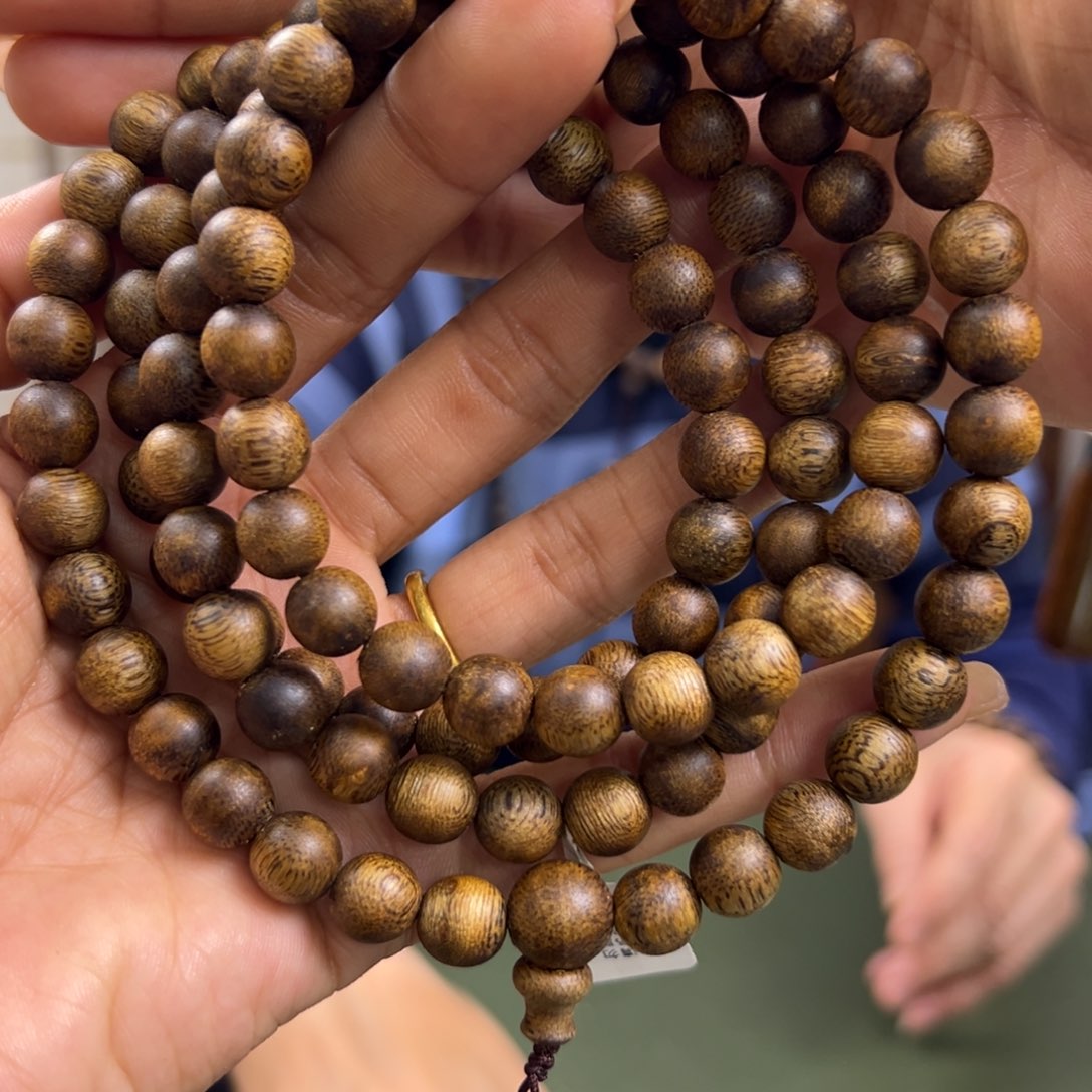 沉香手串海南老白棋卡9/30g多圈多样性发一