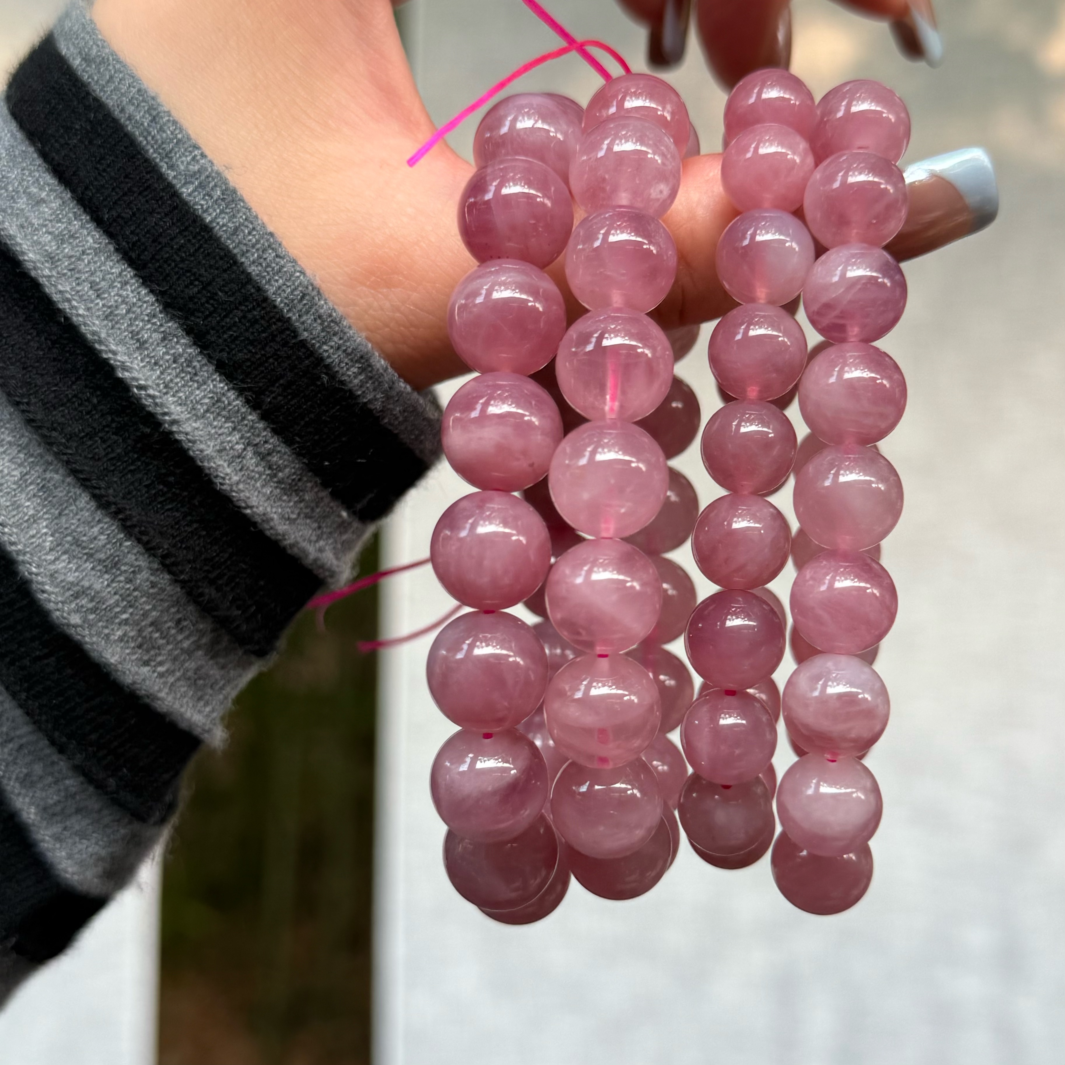 紫马粉   珠宝半成品散珠DIY批发