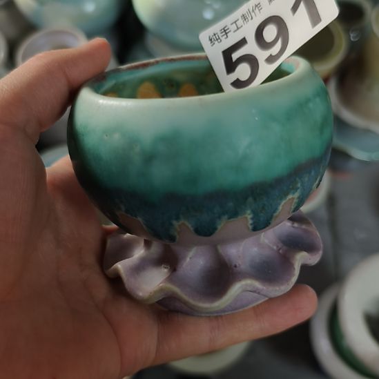 景德镇手工高温陶瓷：内口高景德镇手工高温陶瓷：微瑕内6口高6