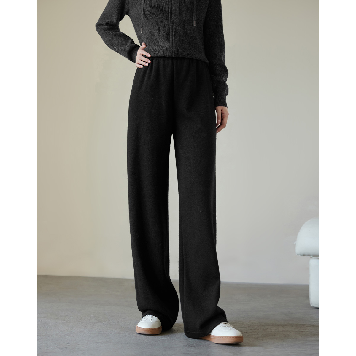 【商场同款】朗文斯汀高腰通勤松紧腰休闲裤DTMK4509D12884