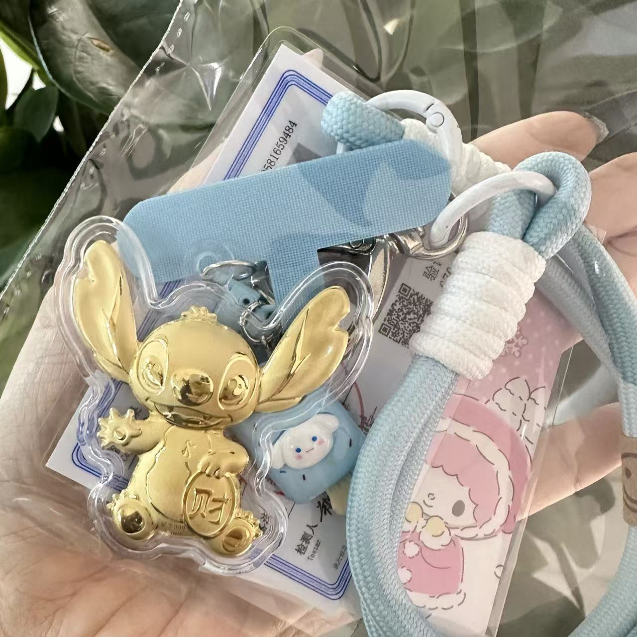 潮款钥匙扣水贝热卖精致史迪仔钥匙扣手机挂件