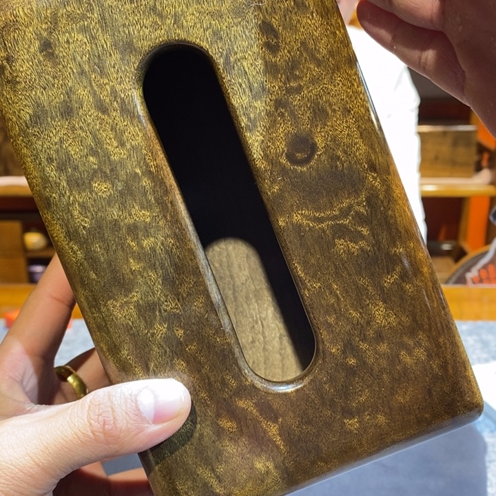 金丝楠阴沉木雨滴纸巾盒