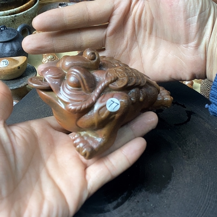 杯手工粗陶、柴烧茶器