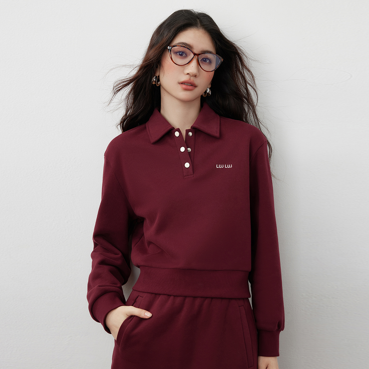 【达人专属】朗文斯汀百搭显瘦穿搭简约通勤卫衣DTYS5510B24322