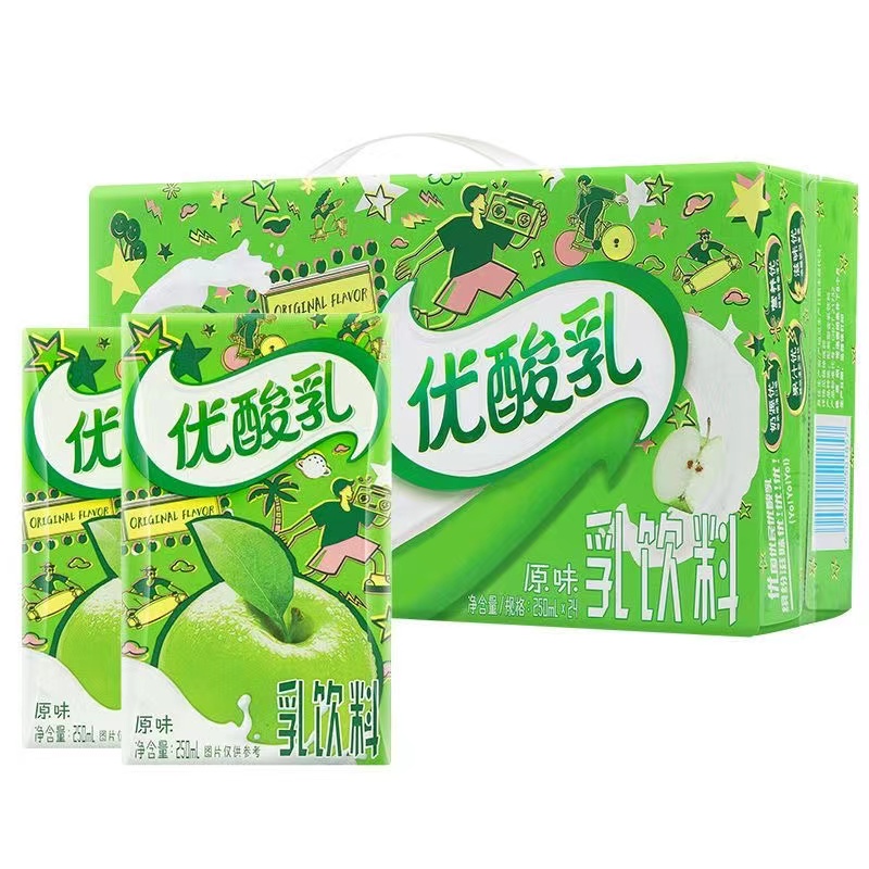 伊利优酸乳250ml*24盒整箱原味