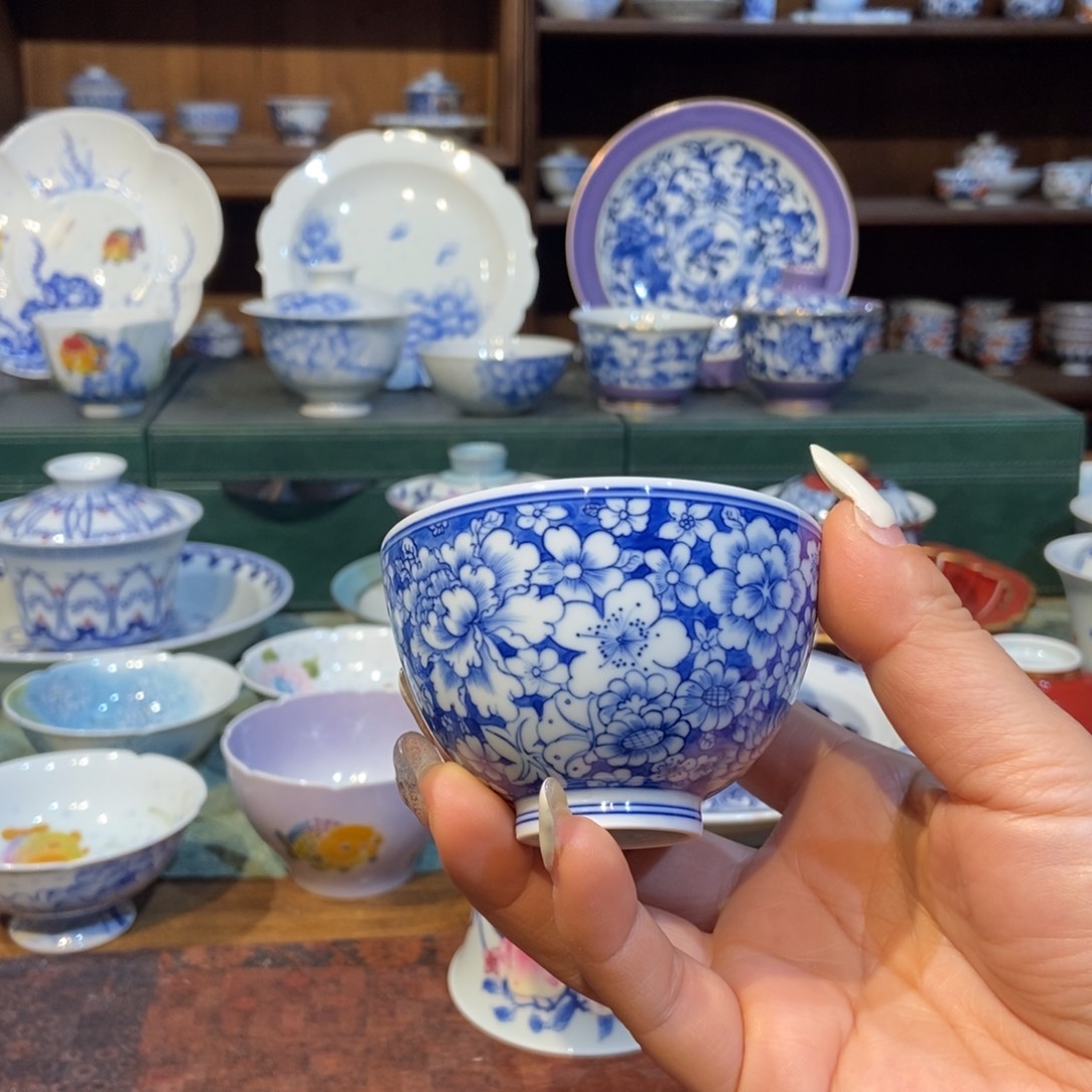 w雪山春晓万花鸡心杯