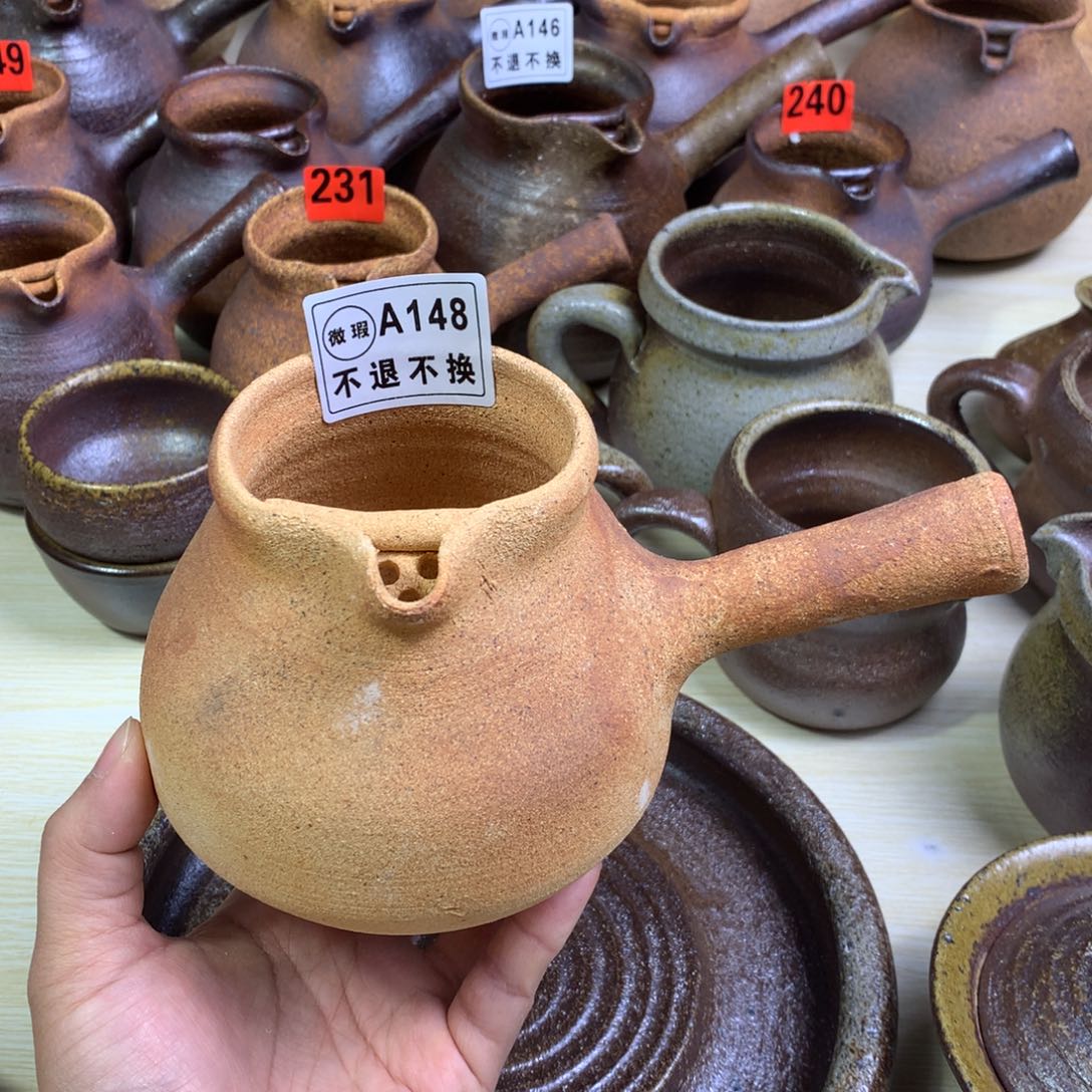 北****4柴烧粗陶烤茶罐500毫升左右