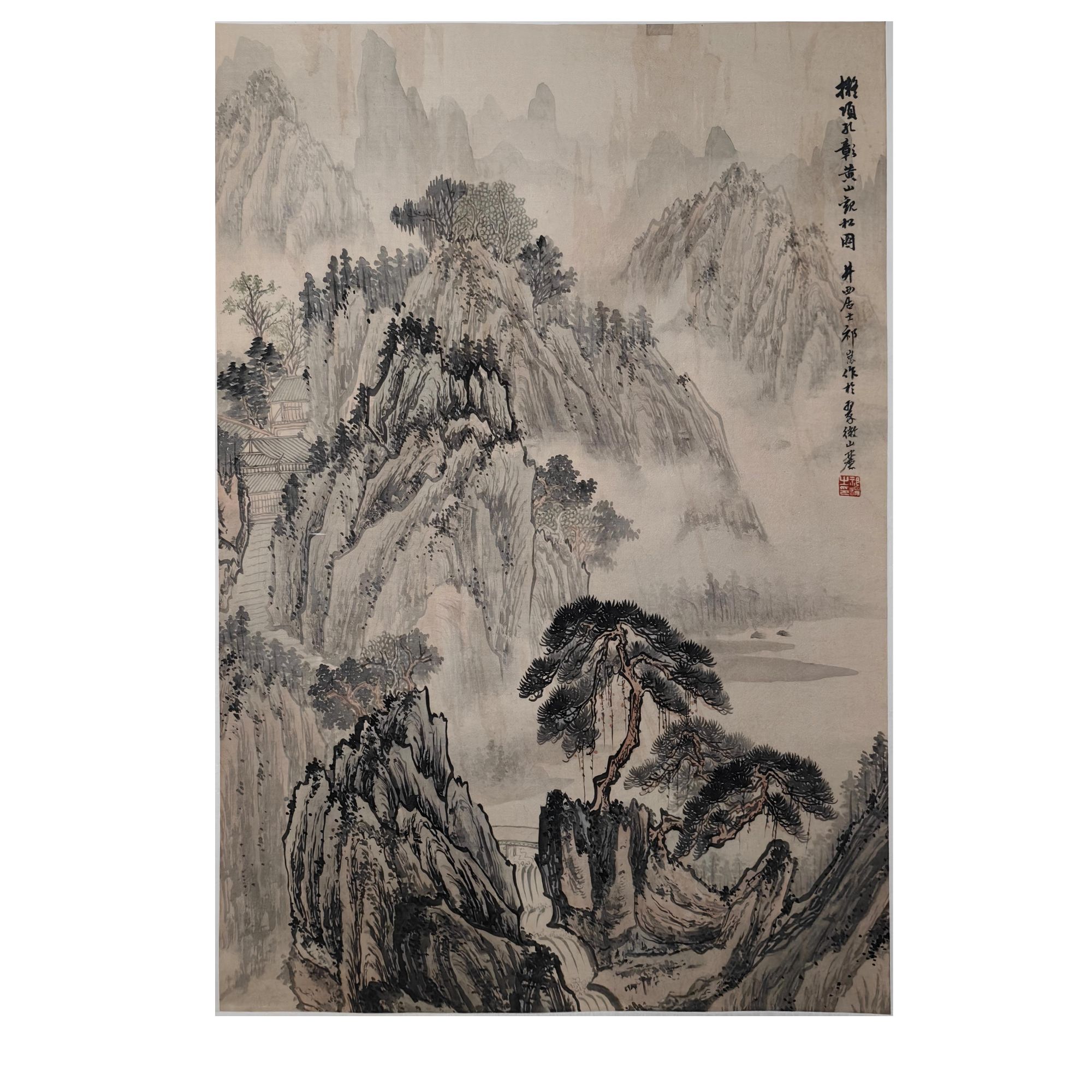 LOT.012 祁昆 山水 70*48cm 绢本立轴 612