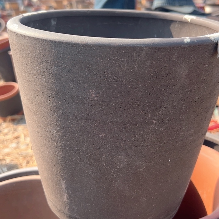 红陶紫砂兰花盆微瑕高23