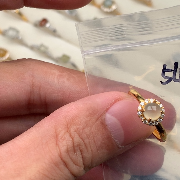 翡翠银S925镶嵌戒指540