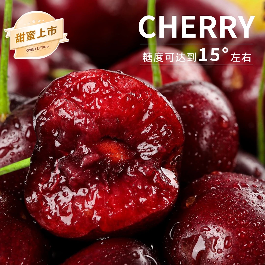 平台【5斤原箱】智利进口桑提娜海运车厘子内附果径卡顺丰2J-4J黑车