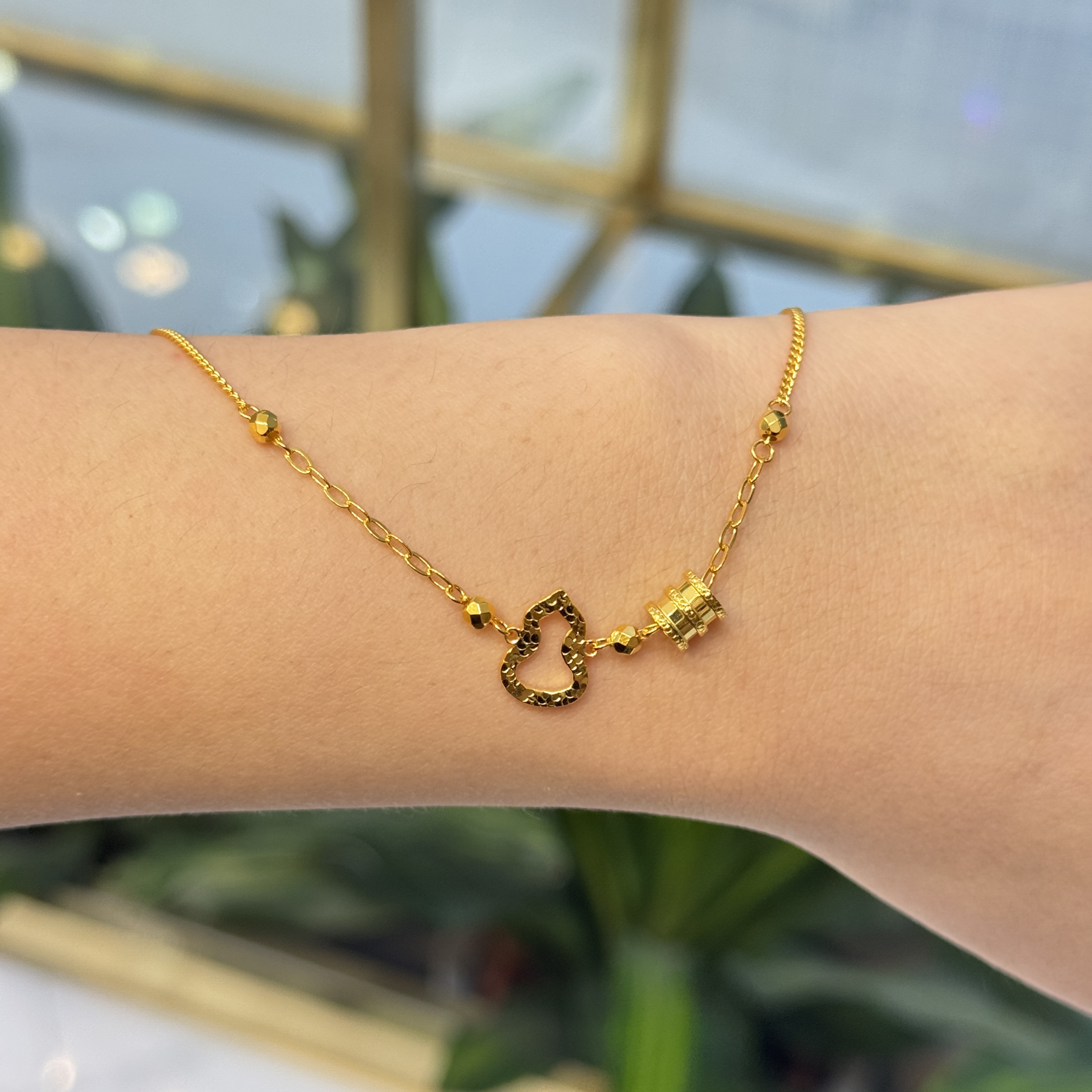 PT950【PT碎冰葫芦蛮腰手链】铂金950