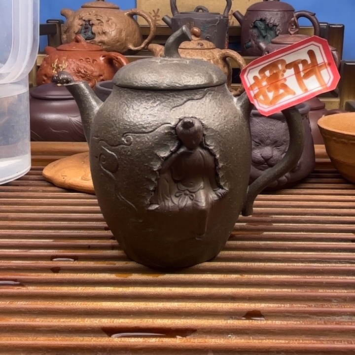 茶壶紫砂水月观音还原烧茶壶170cx
