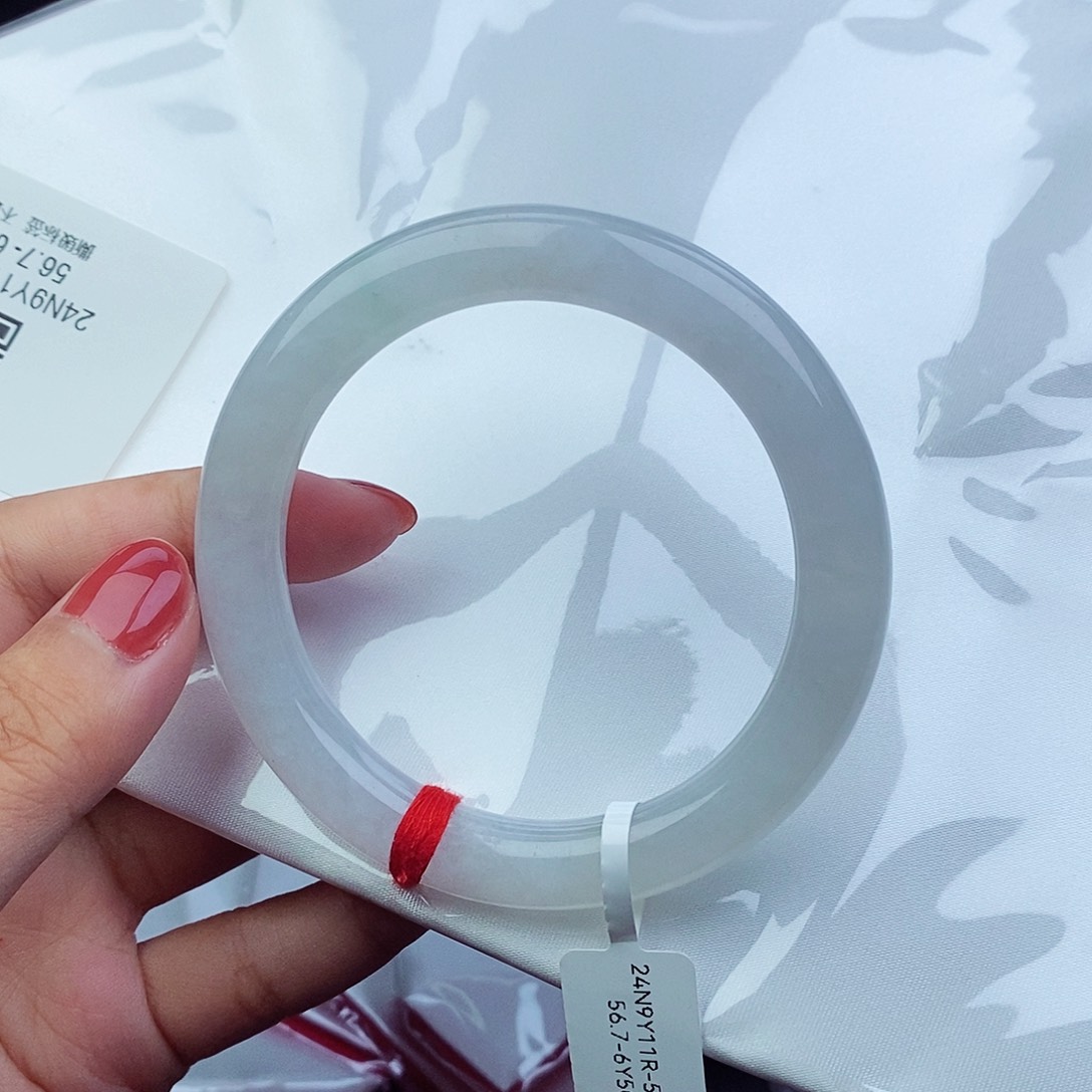 翡翠手镯未镶嵌56.7白月光