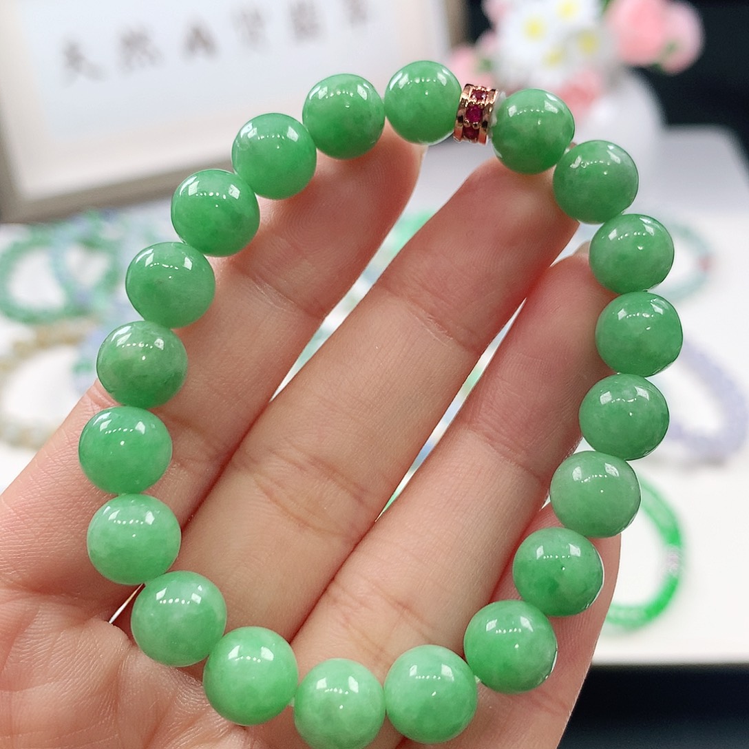 翡翠未镶嵌手链9mm