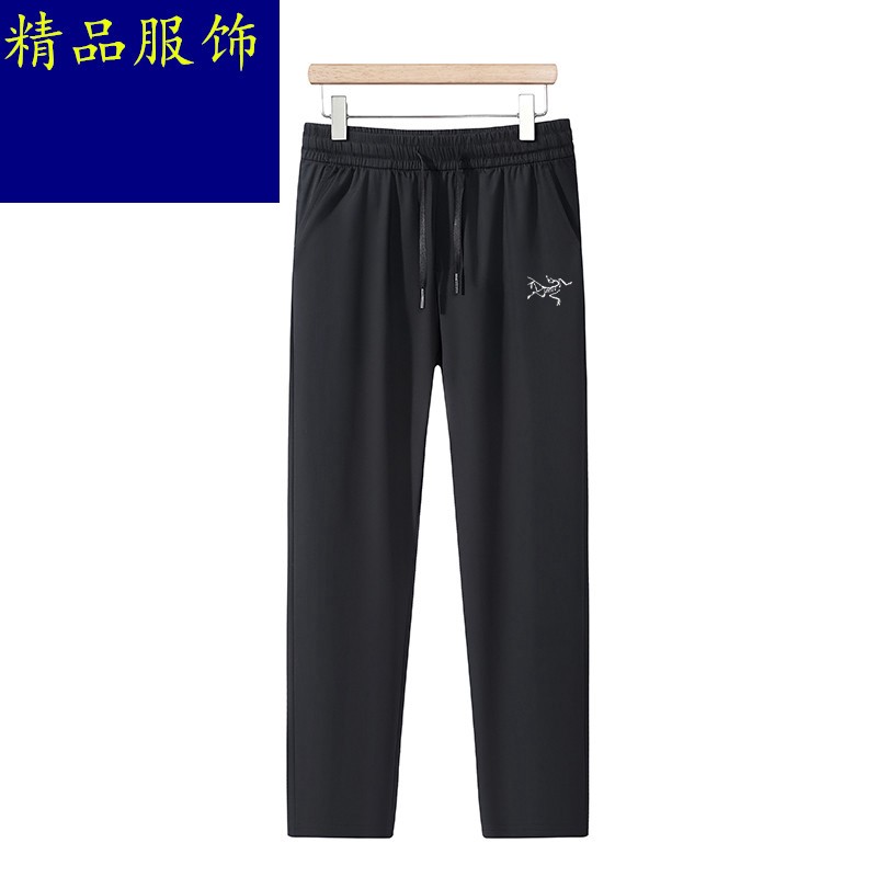 始祖刺绣鸟2025新款夏季吸汗速干长裤男士透气轻薄户外宽松运动裤