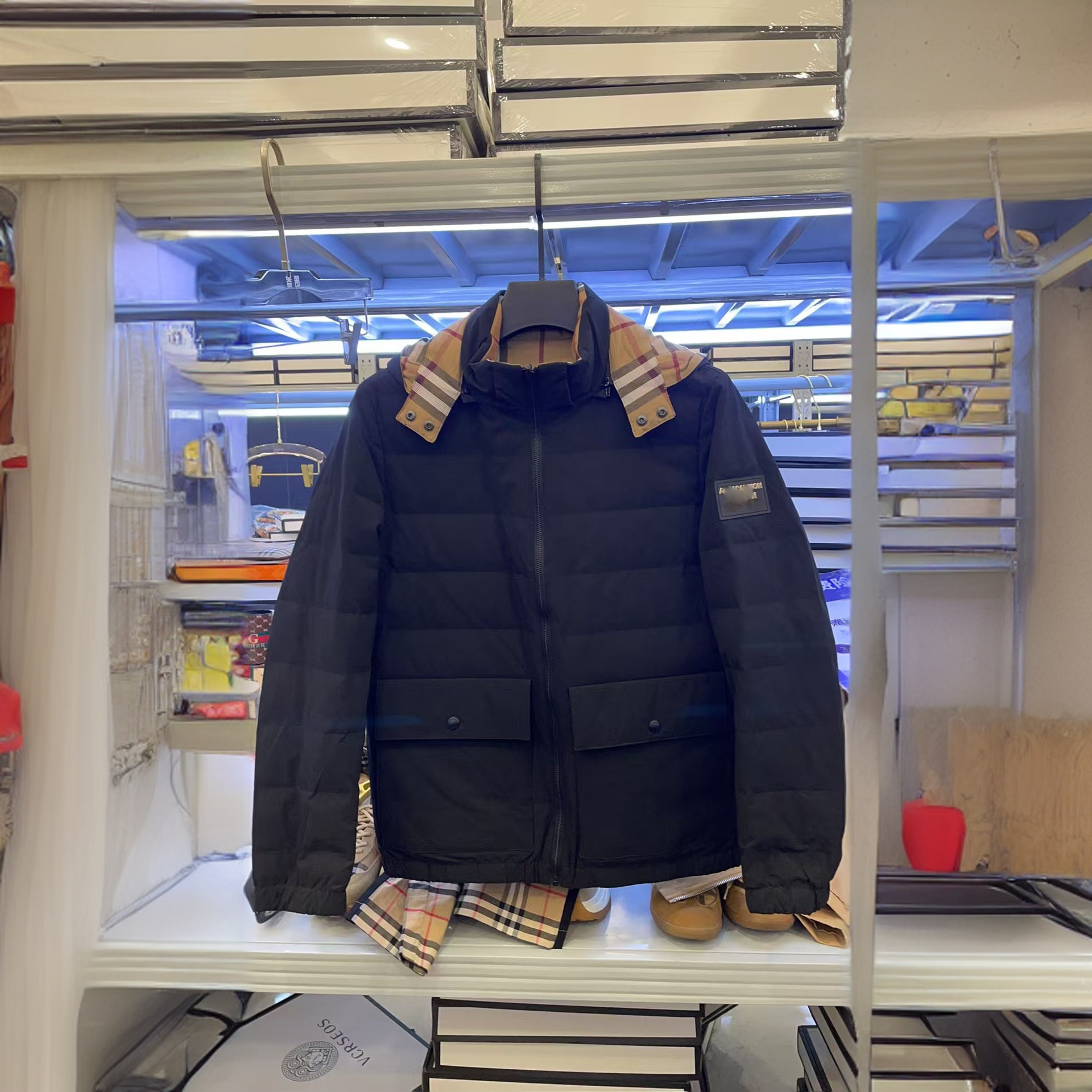 双面连帽可拆卸白鹅绒羽绒服【A21QM56D45】