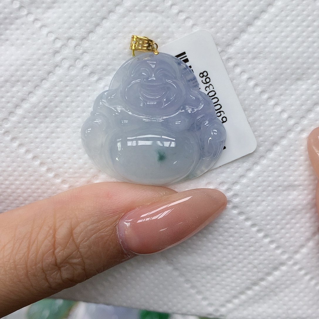 颈饰18K金镶嵌翡翠