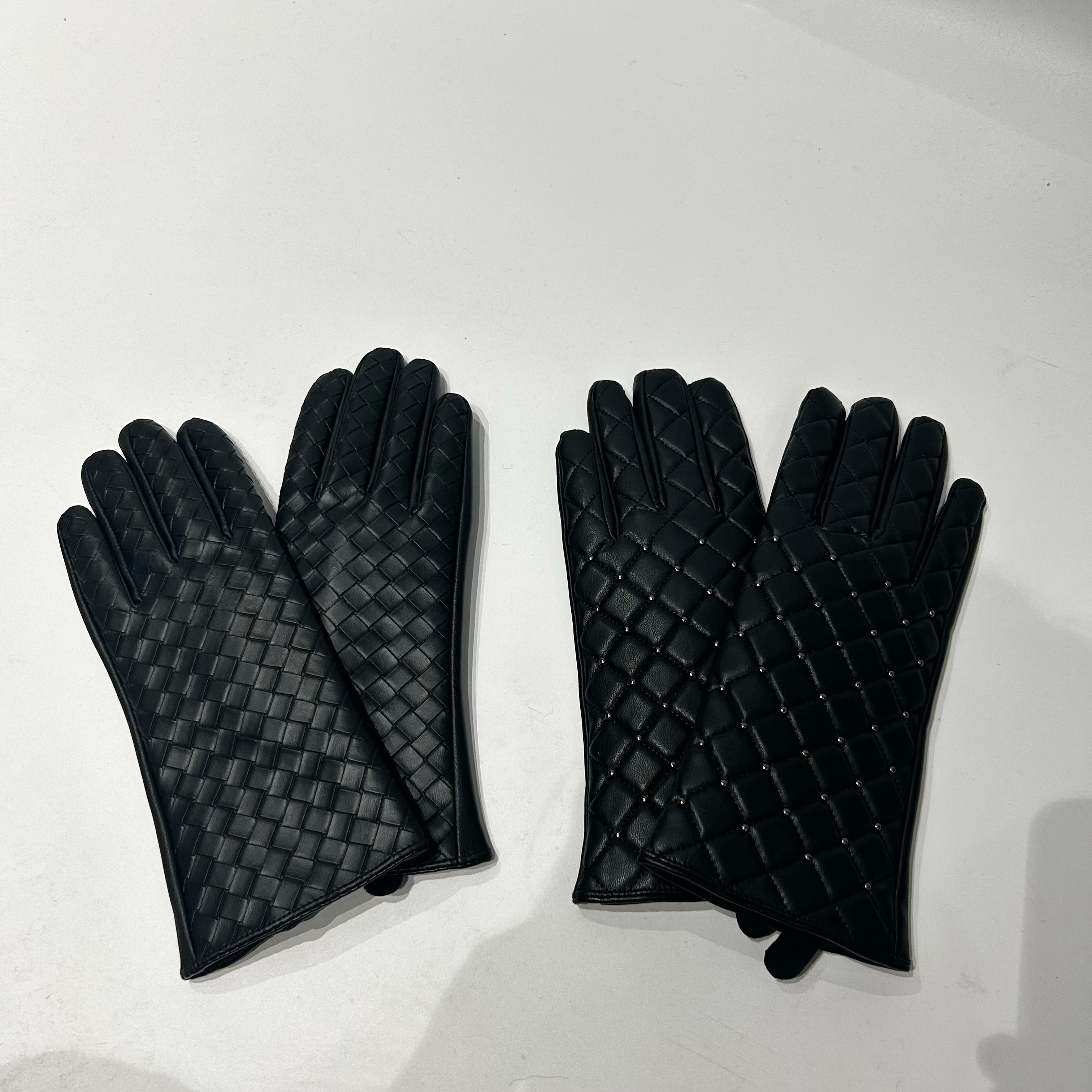 76001#冬季百搭高级感PU保暖加绒手套