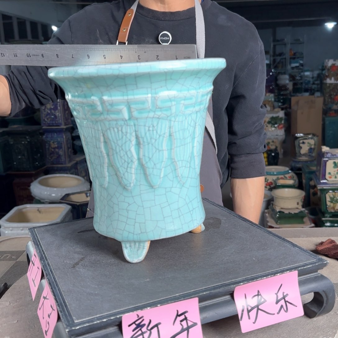 一风堂石湾花盆。微瑕