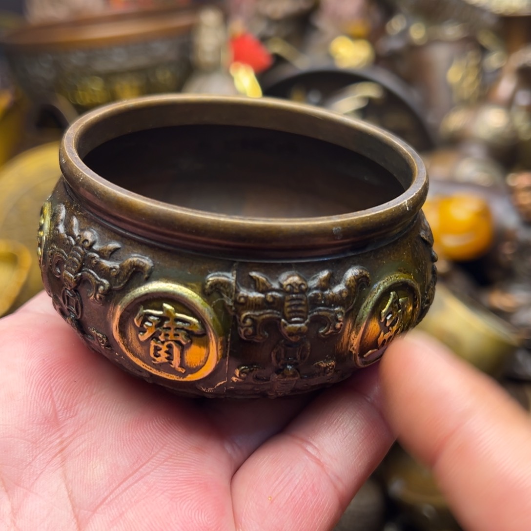 茶壶香炉铜器摆件