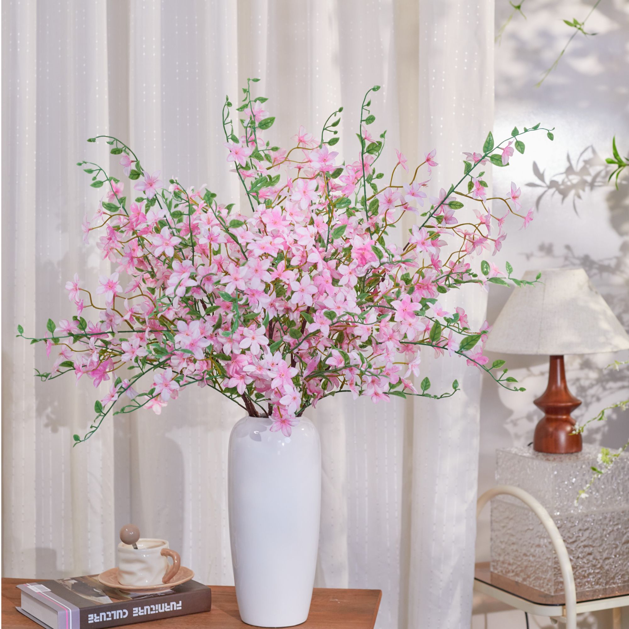 小清新七里香仿真花室内插花居家客厅办公桌面装饰婚庆布置