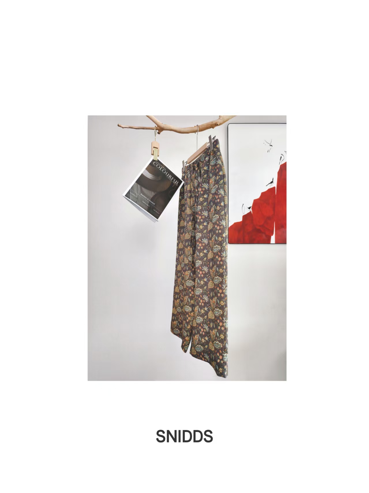 6/5 女士夏季薄款 复古腰果花亚麻垂感直筒休闲裤