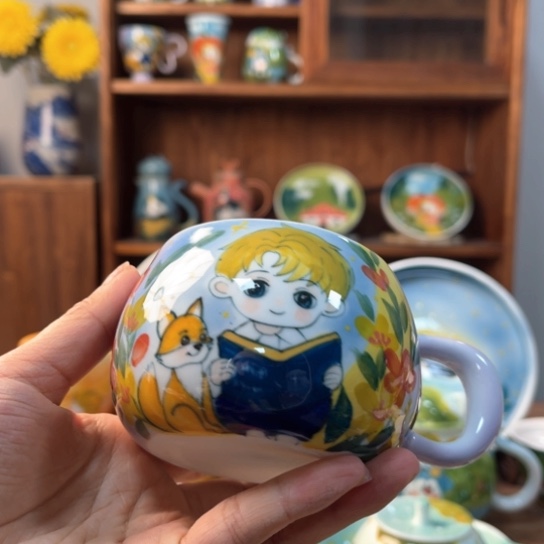 炉景德镇釉下手绘陶瓷 