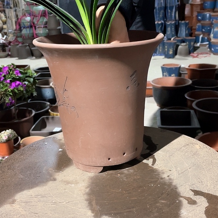 紫砂单大号花盆花盆