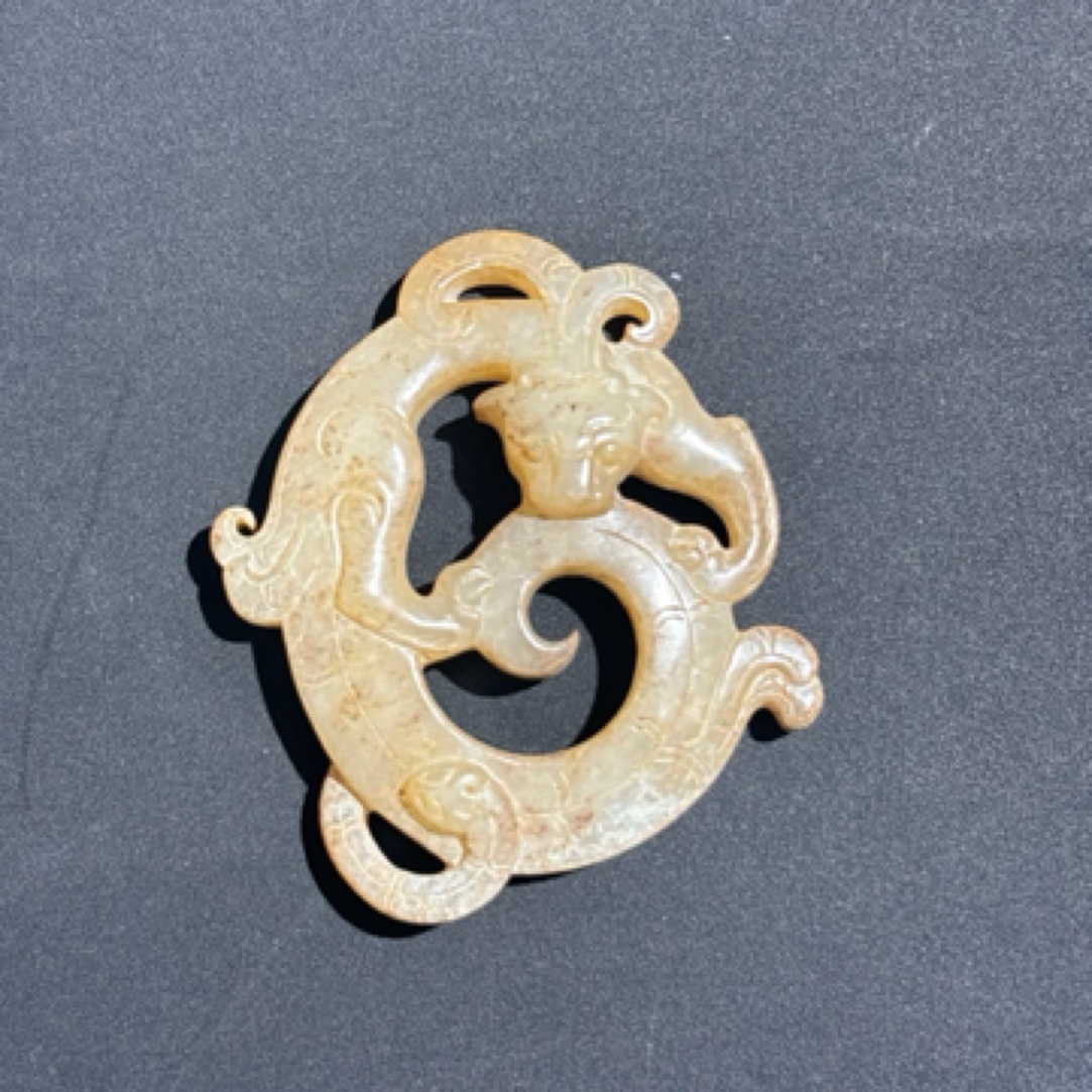 和田玉螭龙佩/16896