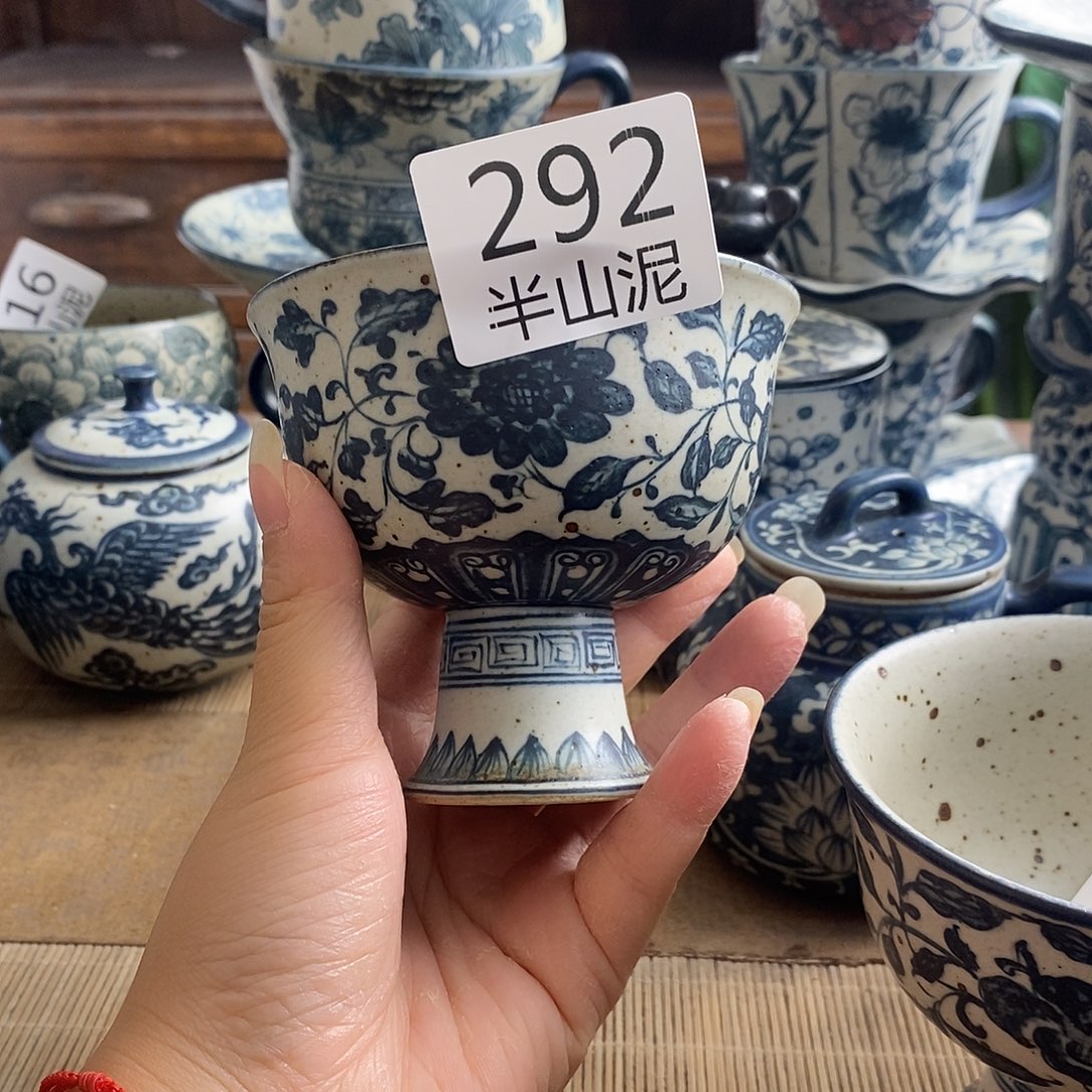 手工手绘青花高温陶瓷