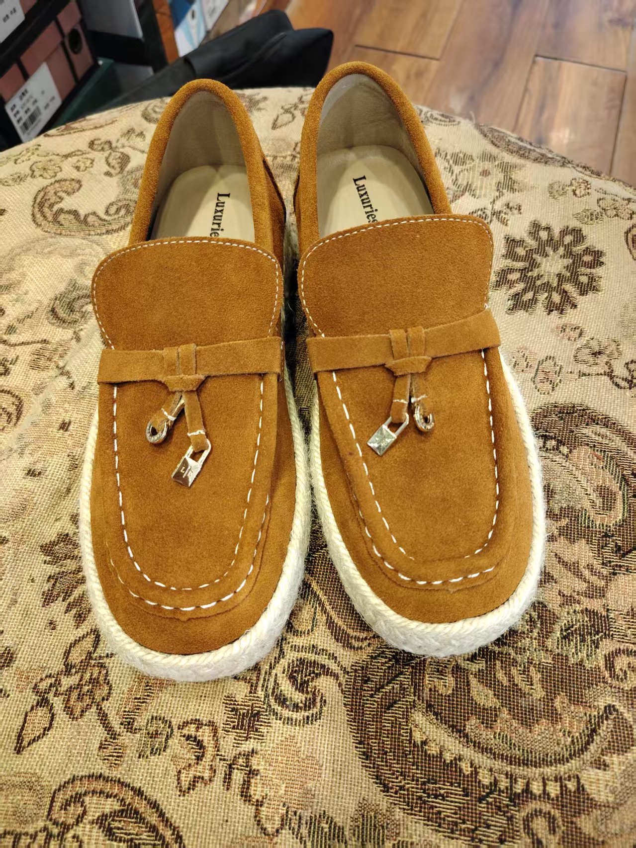 9921-1编织秋季一脚蹬薄款套筒乐福鞋女鞋脚套皮鞋休闲鞋