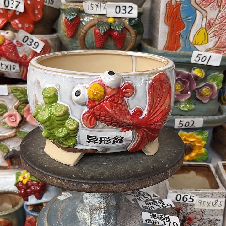 粗陶材质多肉花盆