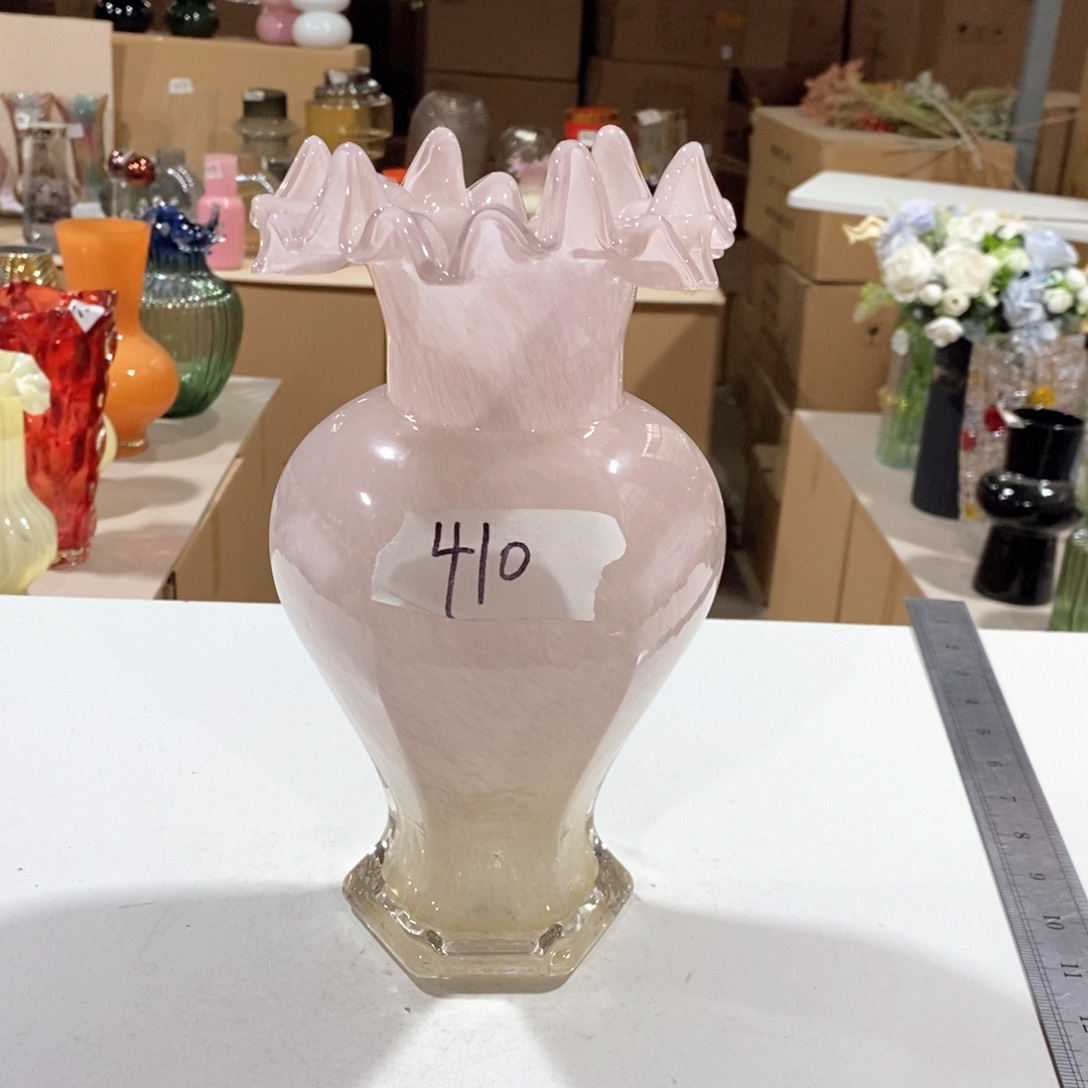 无铅玻璃410一级琉璃高25口6玻璃花瓶嘎嘎好看