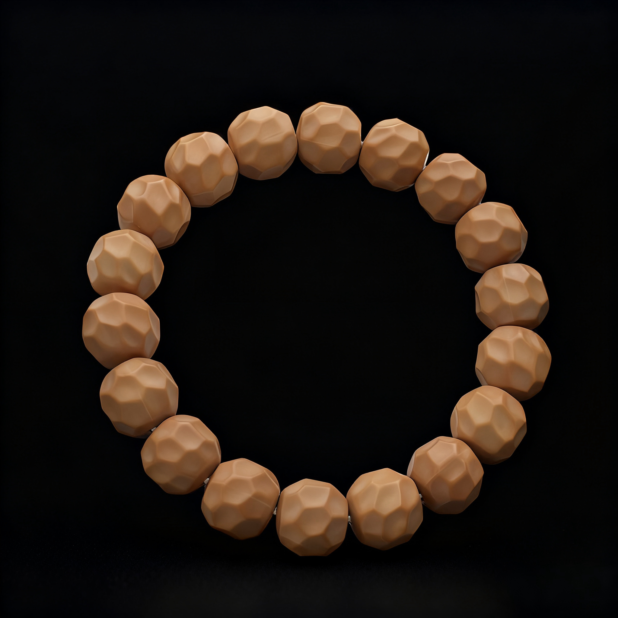 轻舟家·黑金无相全品无暇雕刻猴头手串文玩猴头文玩