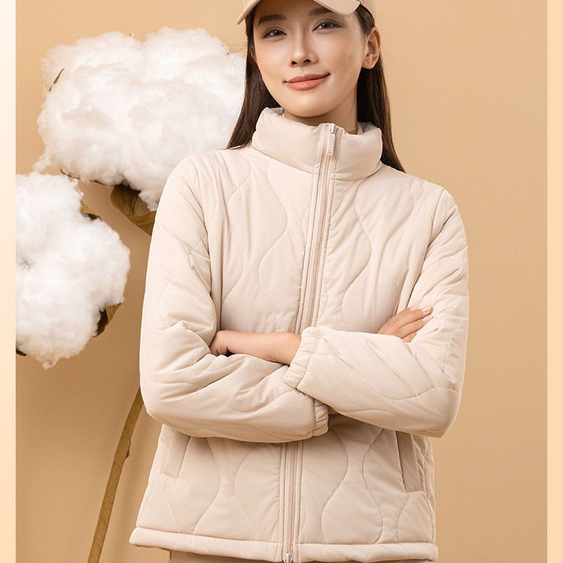 三防绵羊毛内里保暖棉袄保暖时尚女款立领外套棉服女士棉衣
