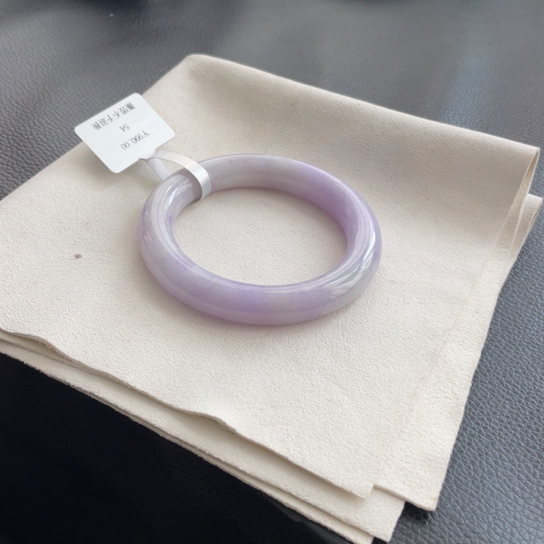 翡翠未镶嵌手镯纹裂54