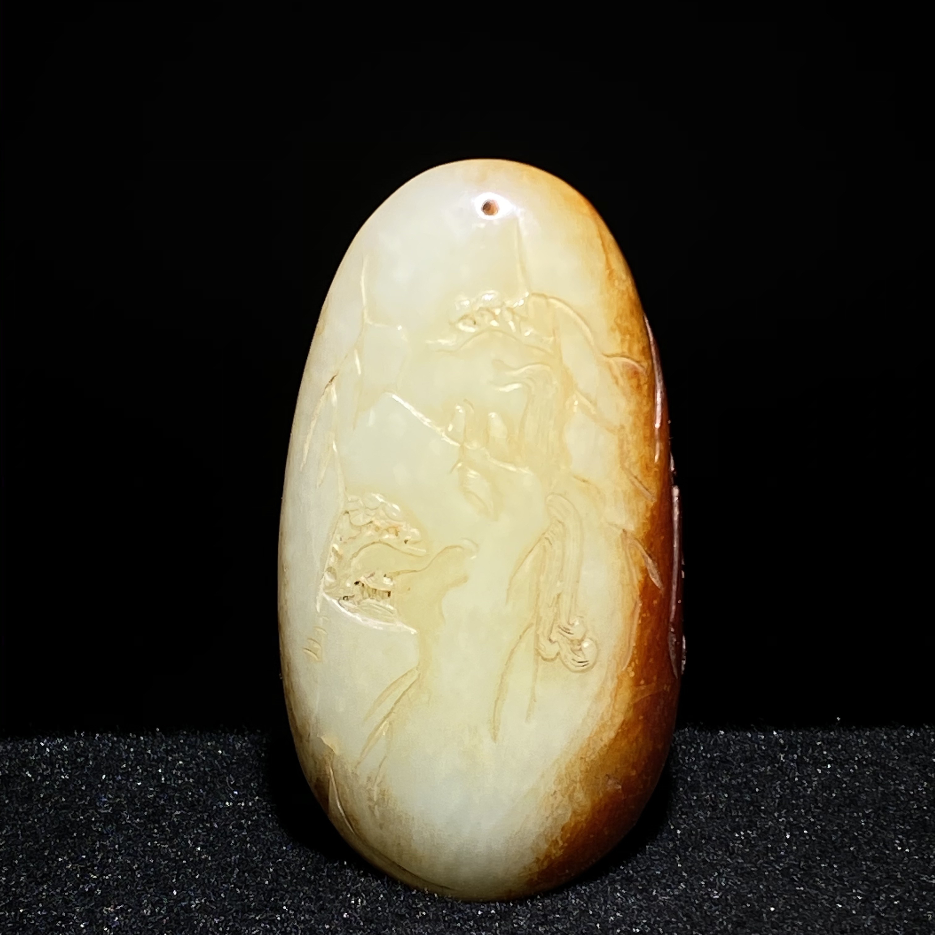 臻藏（8a）和田玉诗文挂件2412310015