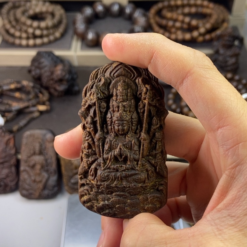 【闪购商品】沉香木吊坠南***辰越南白棋