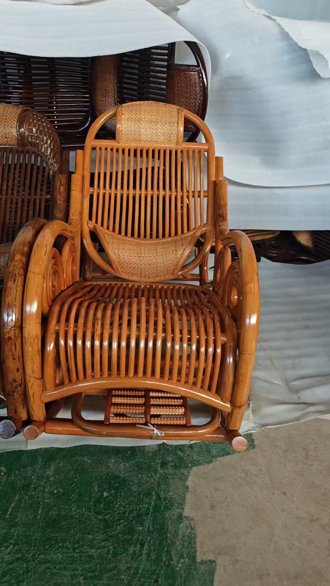 5.5摇椅户外休闲椅藤条椅手工时髦小姨风可露丽风懒人摇摇躺椅