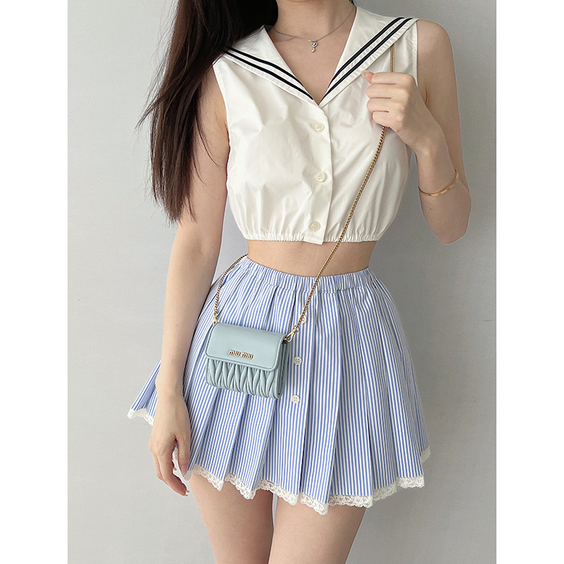 【T1575】熊熊屋【海军水冰月】俏皮减龄m1u系海军风jk套装