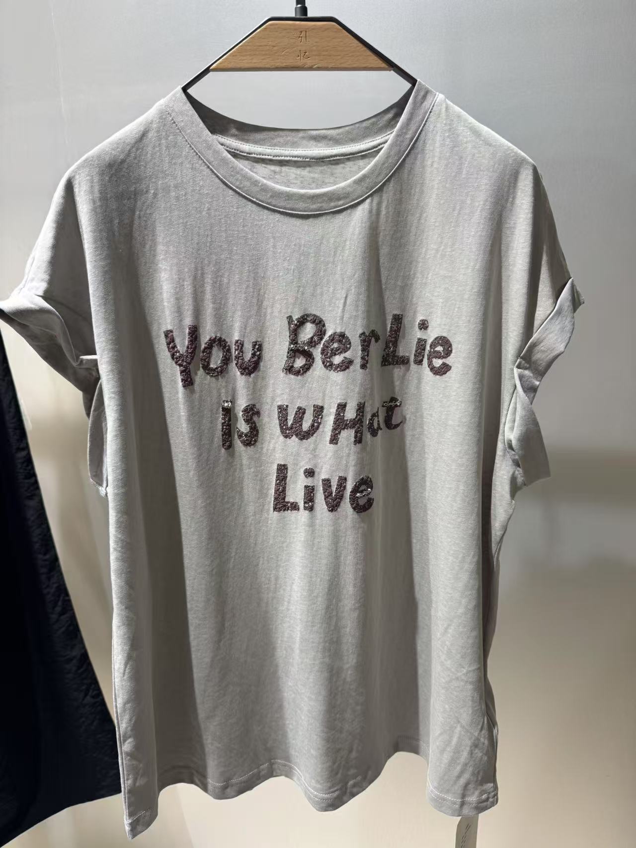 《深圳南油》夏季简约个性白色短袖T恤2967