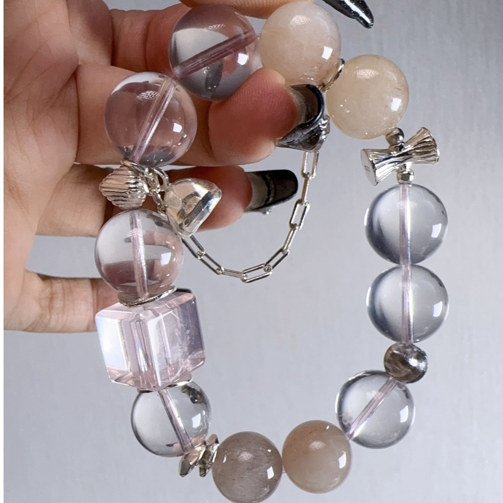 兔毛冰透粉晶原创设计款（多样性发其一）定制