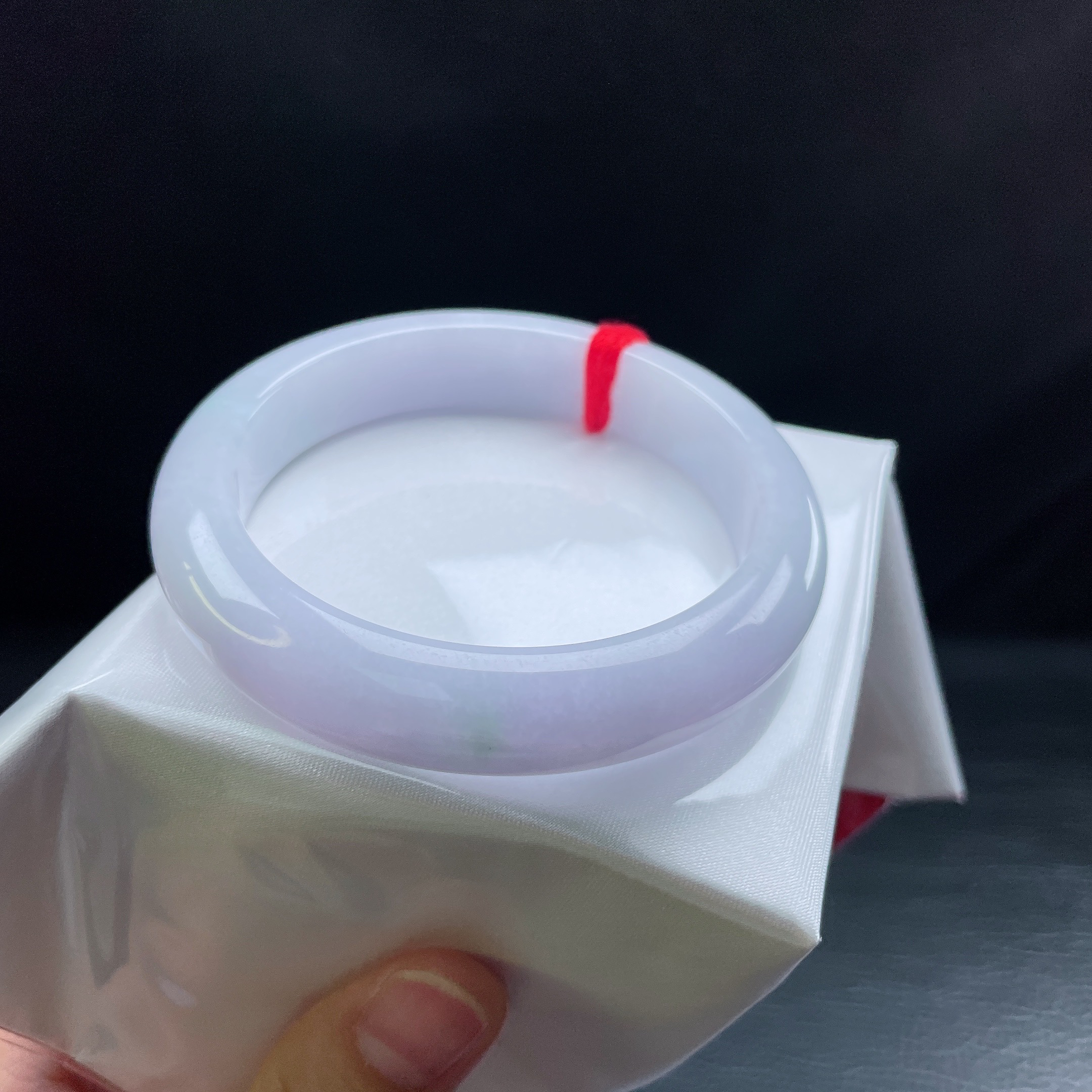 58圈糯底春彩宽边手镯 有纹