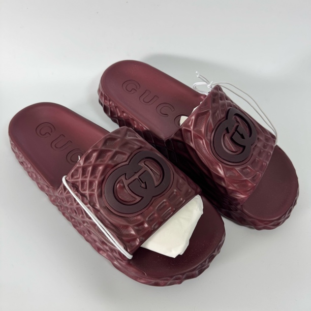 未使用 GUCCI/古驰 古驰红色双G大logo经典厚底轻便拖鞋
