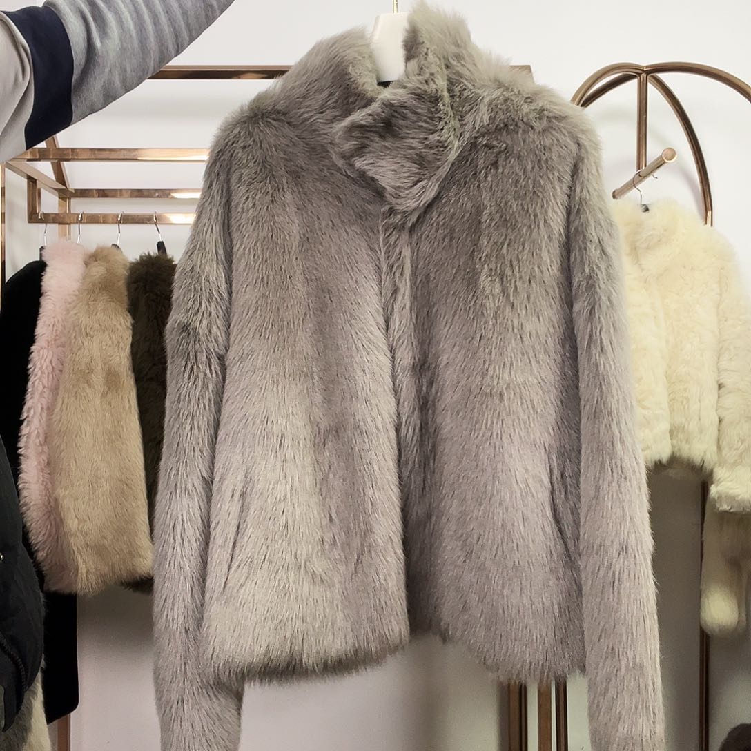 托斯卡纳皮毛一体灰色L